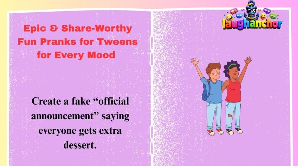 Epic & Share-Worthy Fun Pranks for Tweens for Every Mood 