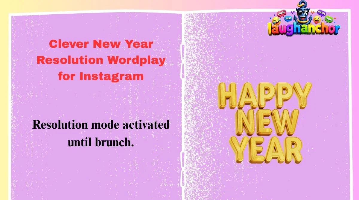 Clever New Year Resolution Wordplay for Instagram