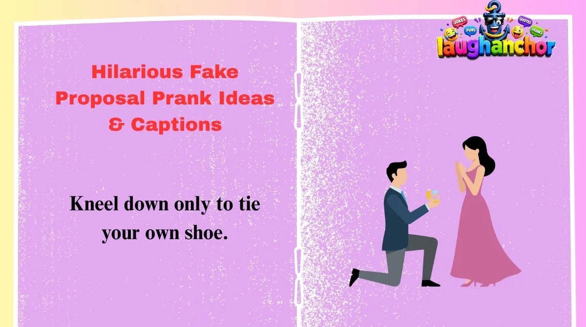 Hilarious Fake Proposal Prank Ideas & Captions