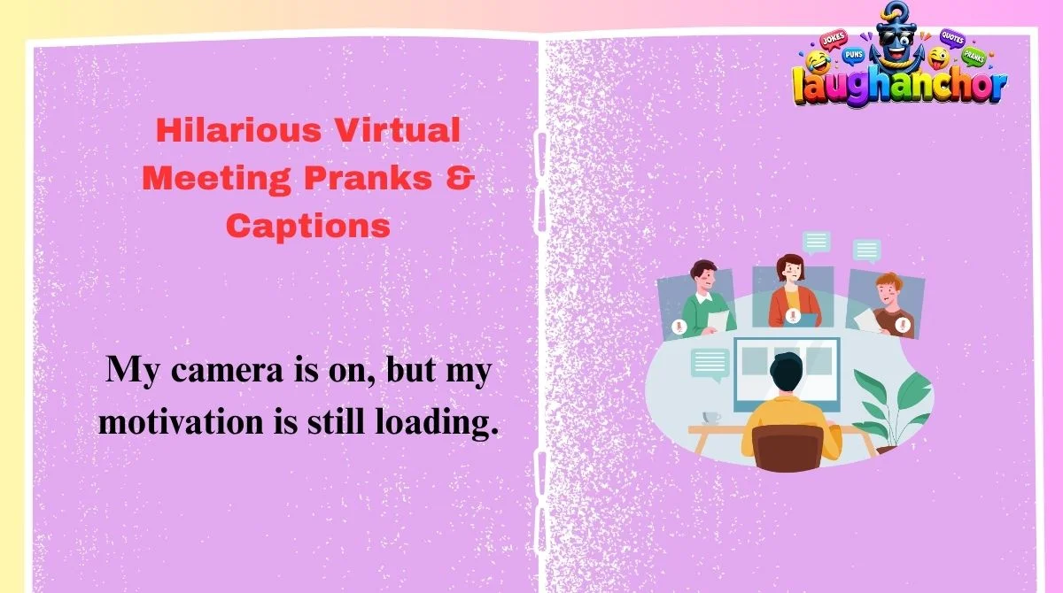 Hilarious Virtual Meeting Pranks & Captions