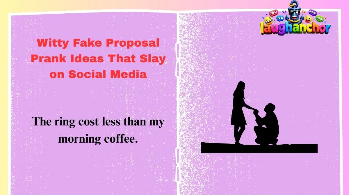 Witty Fake Proposal Prank Ideas That Slay on Social Media