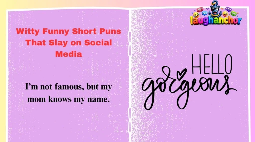 Witty Funny Short Puns That Slay on Social Media