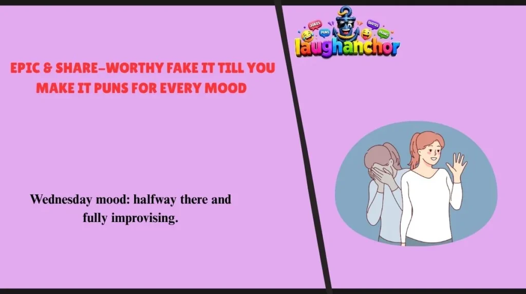 Epic & Share-Worthy Fake It Till You Make It Puns for Every Mood 