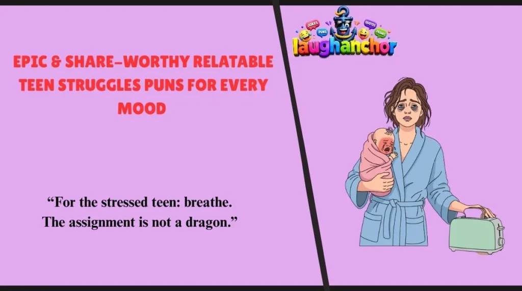 Epic & Share-Worthy Relatable Teen Struggles Puns for Every Mood