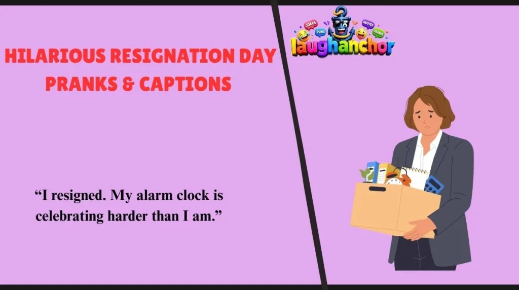Hilarious Resignation Day Pranks & Captions