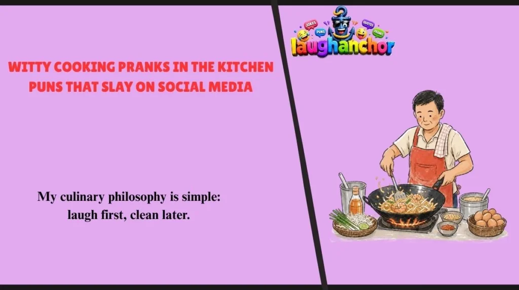 Witty Cooking Pranks in the Kitchen Puns That Slay on Social Media