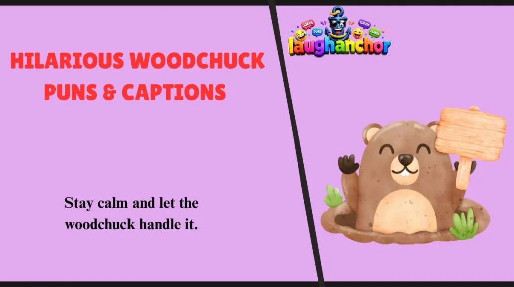 Hilarious Woodchuck Puns & Captions 