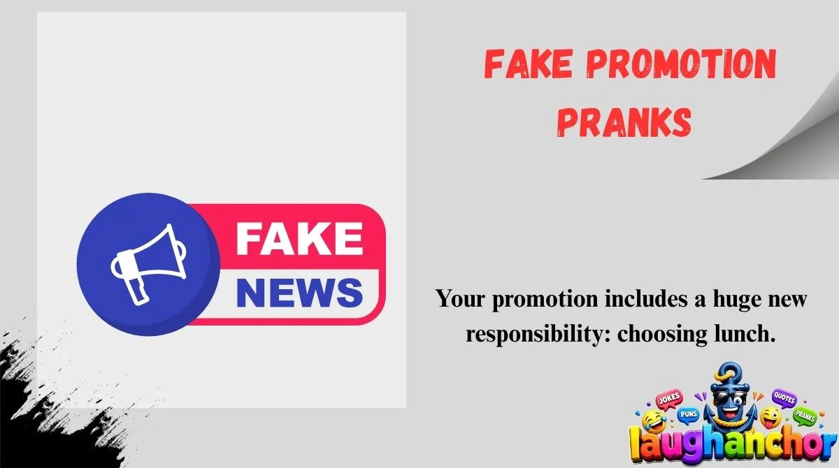 Fake Promotion Pranks