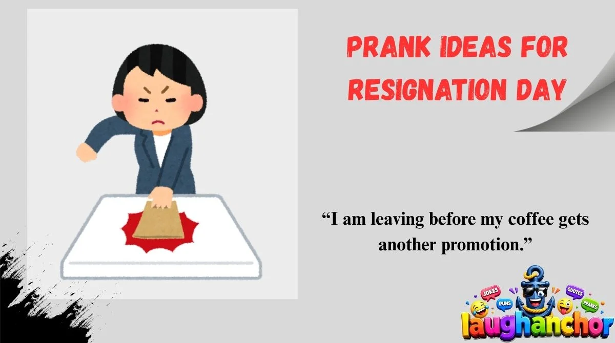 Prank Ideas for Resignation Day